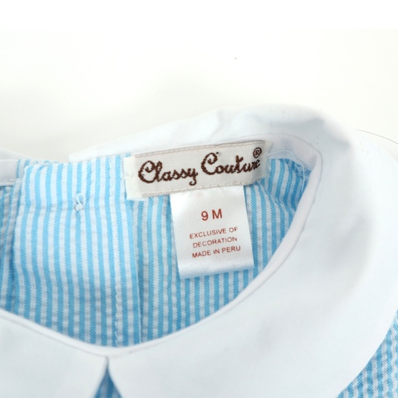 CLASSY COUTURE Xmas one piece, size 9M - Picture 4 of 4